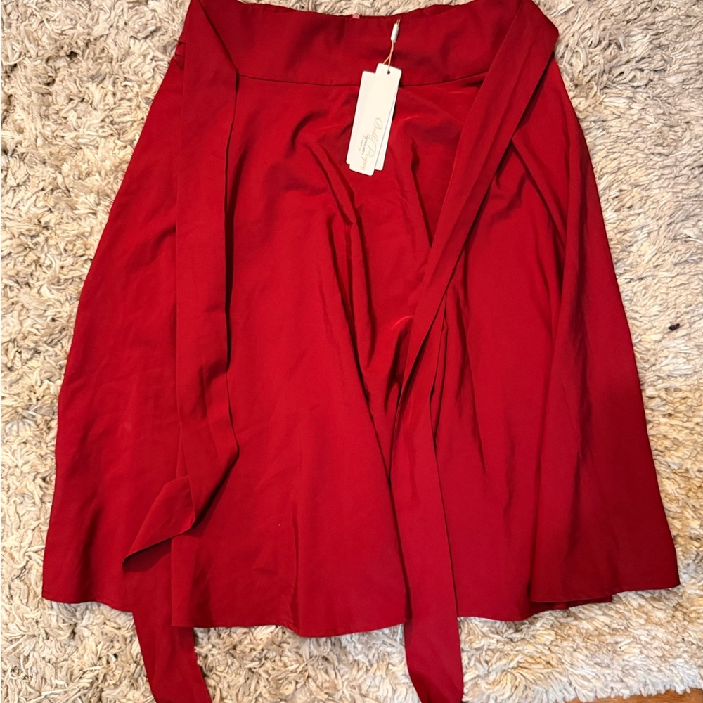 Chic Red A-Line Women's Skirt